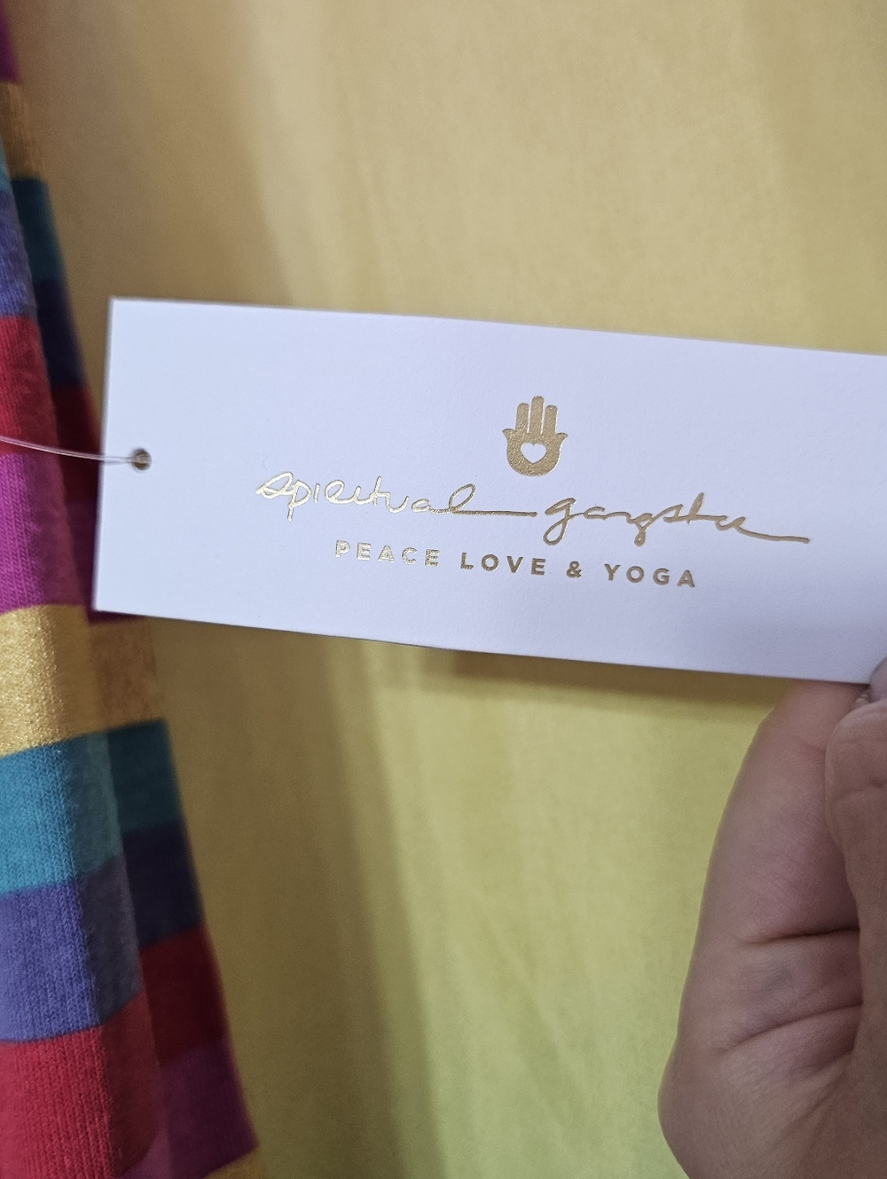 Spiritual Gangster Rainbow Stripe Love More Savasana Pullover - Picture 6 of 10